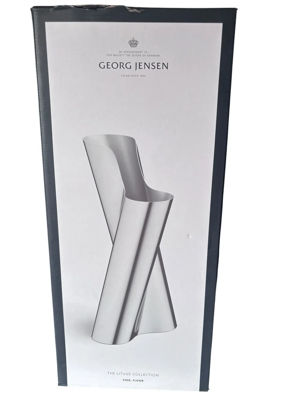 LITUUS Vase, Medium, in stainless steel. Geog Jensen